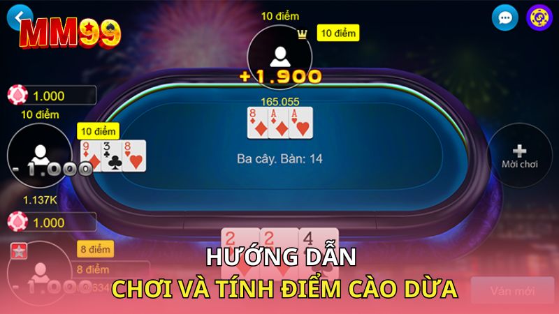 Hướng dẫn chơi và tính điểm Cào Dừa